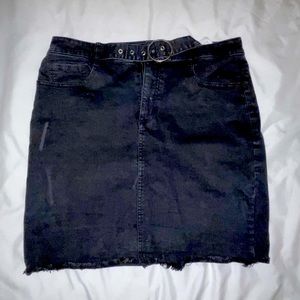 Black Jean Skirt